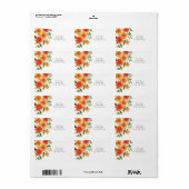 Autumn Bouquet Etiket (Full Sheet)