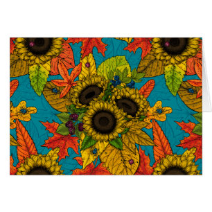 Autumn bouquet op blauw