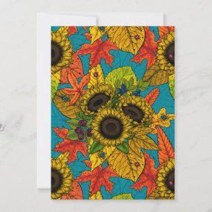 Autumn bouquet op blauw