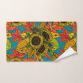 Autumn bouquet op blauw bad handdoek (Handdoek)