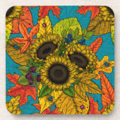 Autumn bouquet op blauw bier onderzetter (Voorkant)