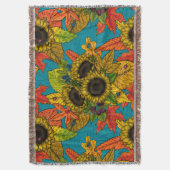 Autumn bouquet op blauw deken (Voorkant Verticaal)