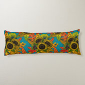 Autumn bouquet op blauw lichaamskussen (Achterkant)