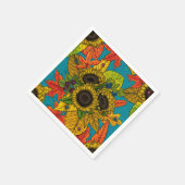 Autumn bouquet op blauw servet (Hoek)