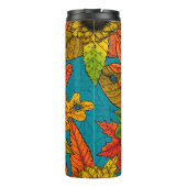 Autumn bouquet op blauw thermosbeker (Achterkant)