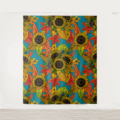 Autumn bouquet op blauw wandkleed (Voorkant)