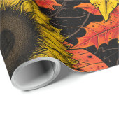 Autumn bouquet op zwart cadeaupapier (Rol Hoek)