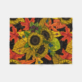 Autumn bouquet op zwart fleece deken (Voorkant (Horizontaal))