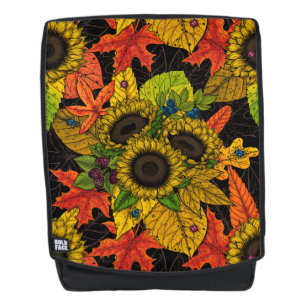 Autumn bouquet op zwart rugtassen