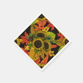 Autumn bouquet op zwart servet (Hoek)