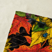 Autumn bouquet op zwart strandlaken (In situ)