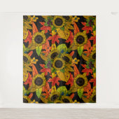 Autumn bouquet op zwart wandkleed (Voorkant)