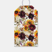 Autumn Bouquet Sunflower Vrijgezellenfeest Cadeaulabel (Achterkant)