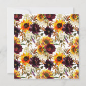 Autumn Bouquet Sunflower Vrijgezellenfeest Kaart (Achterkant)
