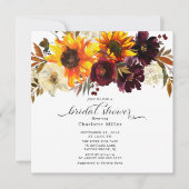 Autumn Bouquet Sunflower Vrijgezellenfeest Kaart (Voorkant)