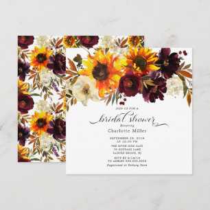 Autumn Bouquet Sunflower Vrijgezellenfeest Kaart