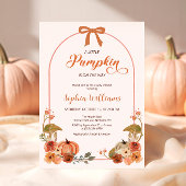 Autumn Bow Little Pumpkin Baby shower Kaart