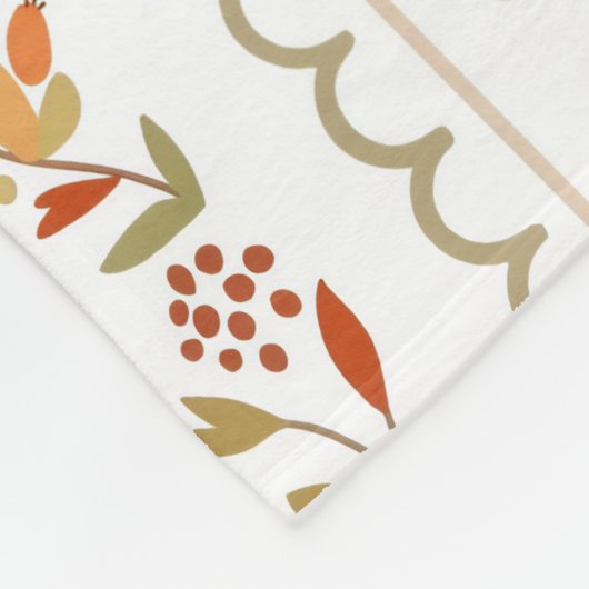 Autumn Bows & Florals Fleece Deken – Gezellige Her (Hoek)