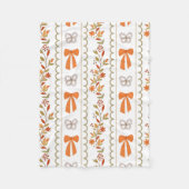 Autumn Bows & Florals Fleece Deken – Gezellige Her (Voorkant)