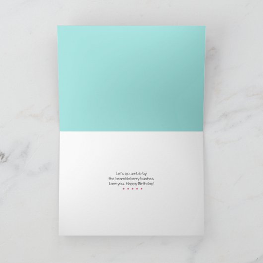 Autumn Bramble Guy Birthday Kaart (Binnen)