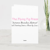 Autumn Branches Abstract leeg Wenskaart Kaart (Achterkant)