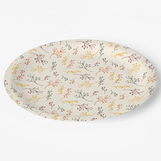 Autumn Branches Papieren Bordje (Gekanteld)