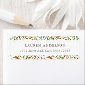 Autumn Branches Personalized Return Address Etiket (Insitu)