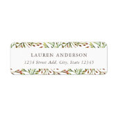 Autumn Branches Personalized Return Address Etiket (Voorkant)