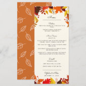 Autumn Branches Wedding Menu (Voorkant / Achterkant)