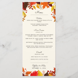 Autumn Branches Wedding Menu