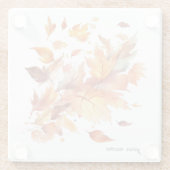 Autumn Breeze Maple Cascade, op maat Glazen Onderzetter (Achterkant)