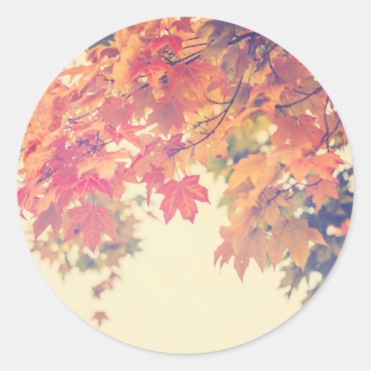 Autumn Breeze Ronde Sticker (Voorkant)