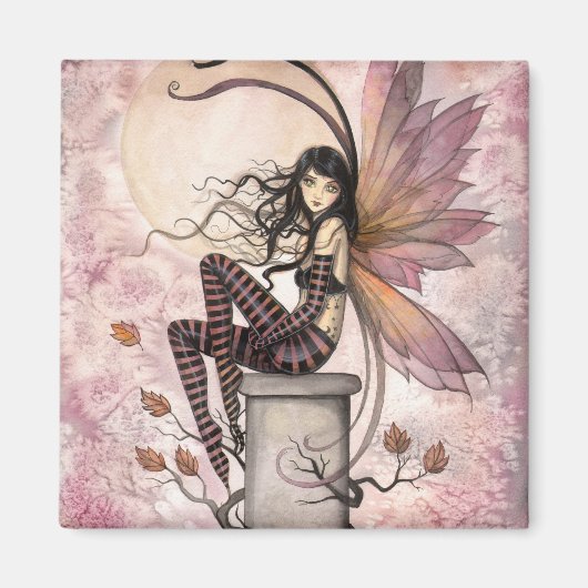 Autumn Breezes Fairy Fantasy Art van Molly Harriso Magneet (Voorkant)