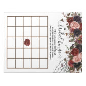 Autumn Bridal Bingo Halloween Boho Floral Notitieblok (Voorkant)