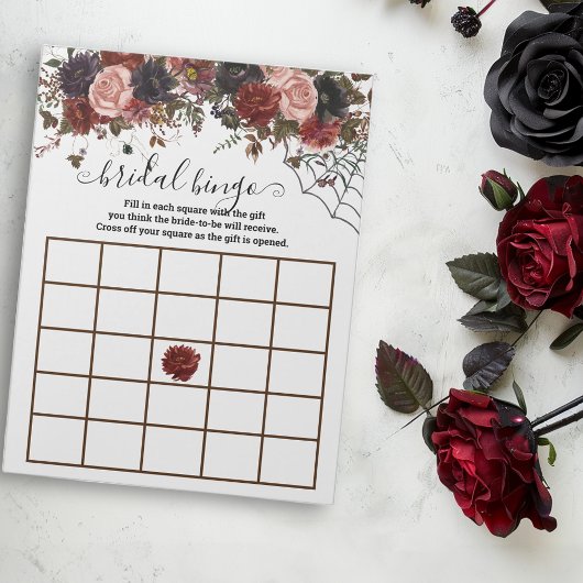 Autumn Bridal Bingo Halloween Boho Floral Notitieblok