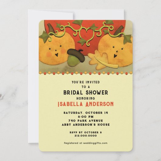 Autumn Bridal Shower Kaart (Voorkant)