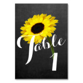 Autumn Bride Chalkboard Sunflower Party Kaart (Achterkant)