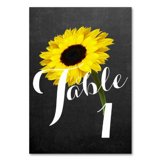 Autumn Bride Chalkboard Sunflower Party Kaart (Achterkant)