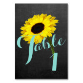 Autumn Bride Chalkboard Sunflower Party Kaart (Voorkant)