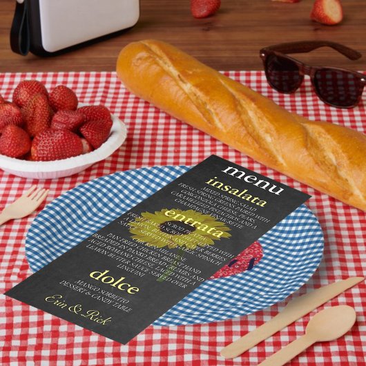 Autumn Bride Sunflower Vrijgezellenfeest Party Menu