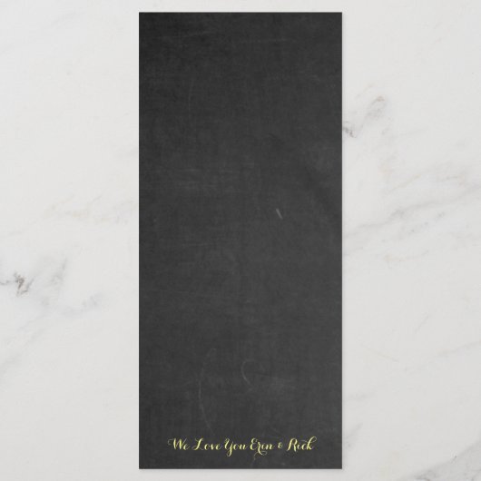 Autumn Bride Sunflower Vrijgezellenfeest Party Menu (Achterkant)