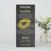 Autumn Bride Sunflower Vrijgezellenfeest Party Menu (Staand voorkant)