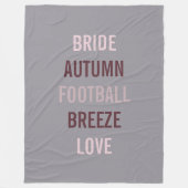 Autumn Bride Tailgate Shower Fleece Deken (Voorkant)