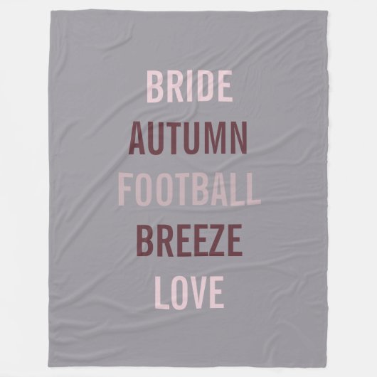 Autumn Bride Tailgate Shower Fleece Deken (Voorkant)