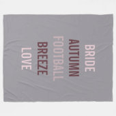 Autumn Bride Tailgate Shower Fleece Deken (Voorkant (Horizontaal))