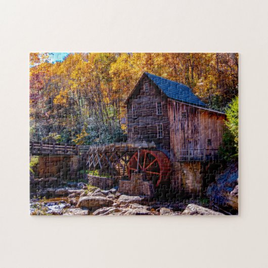 Autumn Bridge landschapsfoto's VS Contrysi Legpuzzel (Horizontaal)