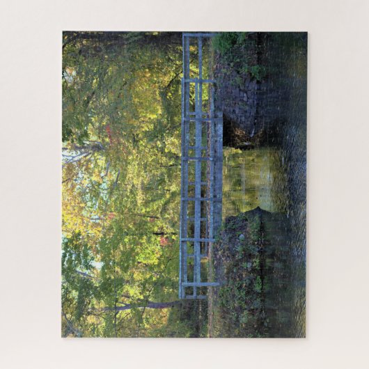 Autumn Bridge Waterscape Puzzle Legpuzzel (Verticaal)