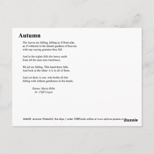 AUTUMN BRIEFKAART (Achterkant)