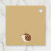 Autumn Brown Hedgehog Baby shower Bedankjes Labels (Achterkant)