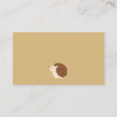 Autumn Brown Hedgehog Baby shower Boekaanvraag Informatiekaartje (Achterkant)